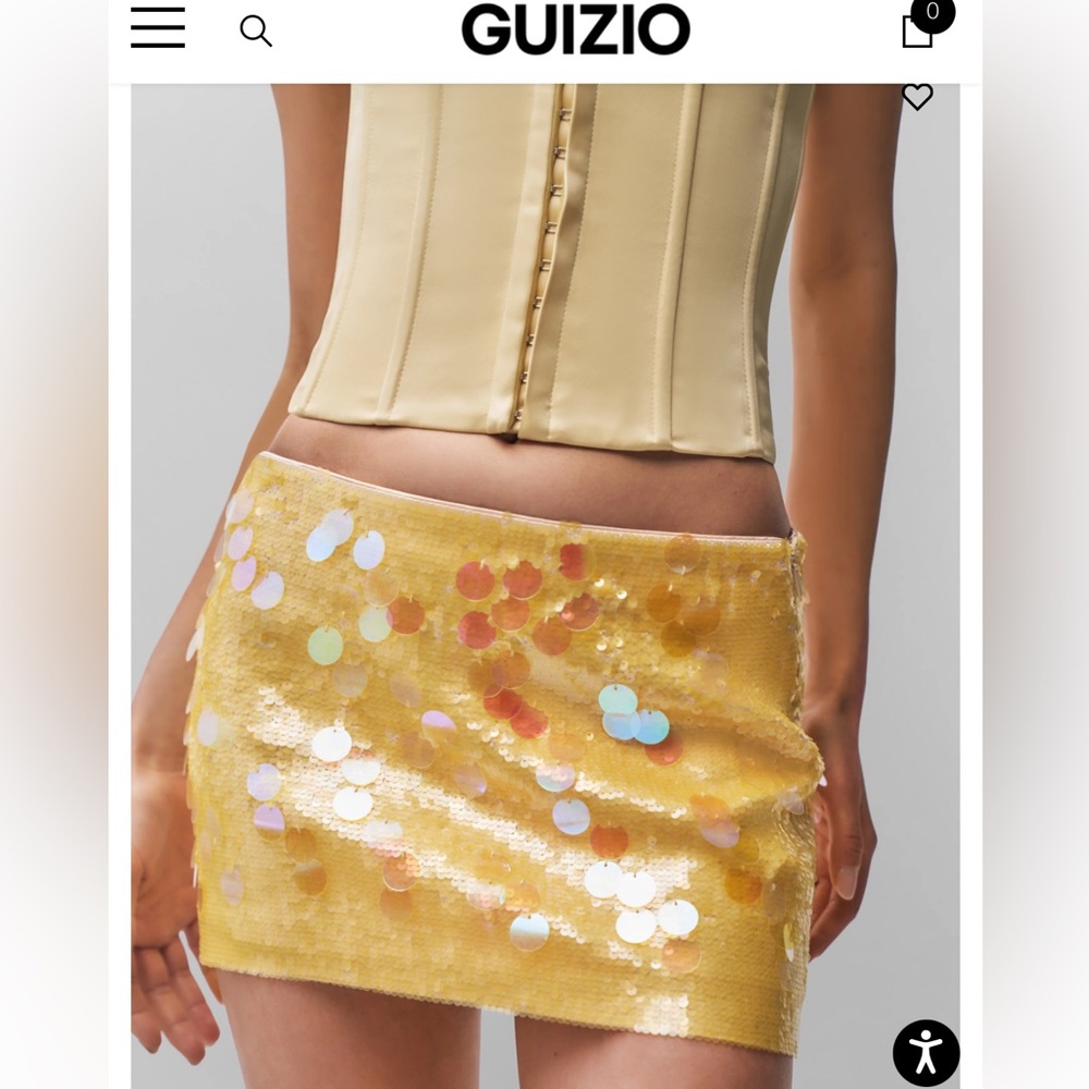 NWT Danielle Guizio sequin low-rise mini skirt